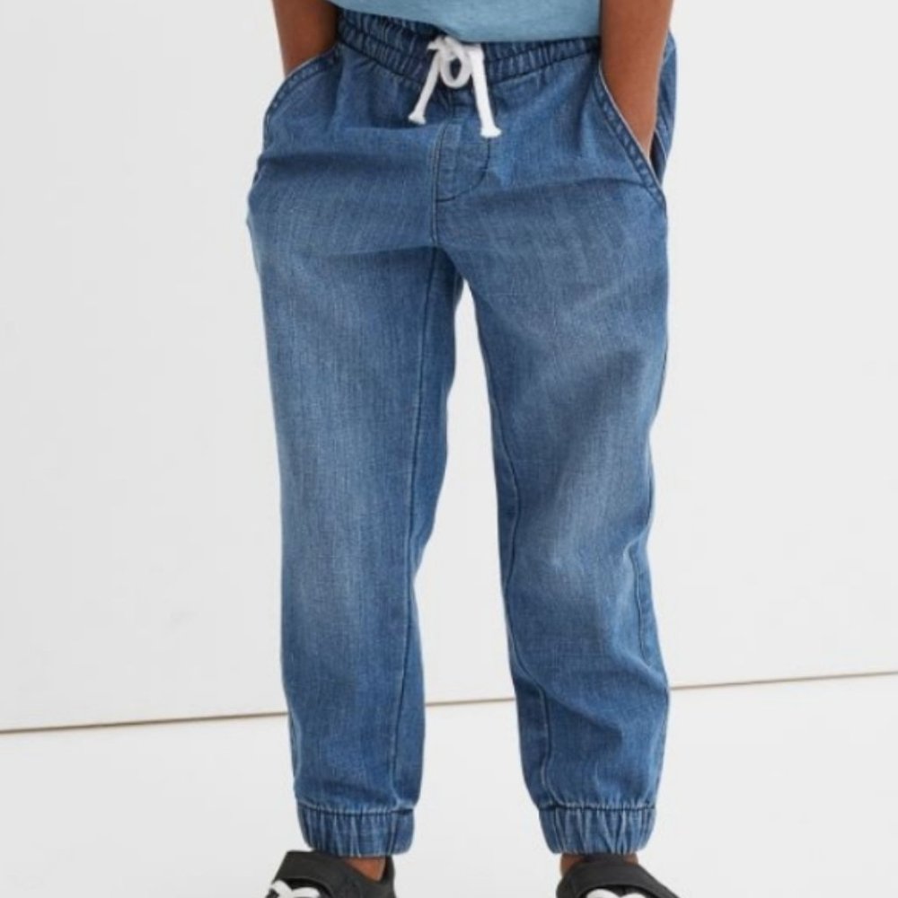 H&M Boys Jean Jogger with Elastic waist/Pull Ties US Size 5T NWT